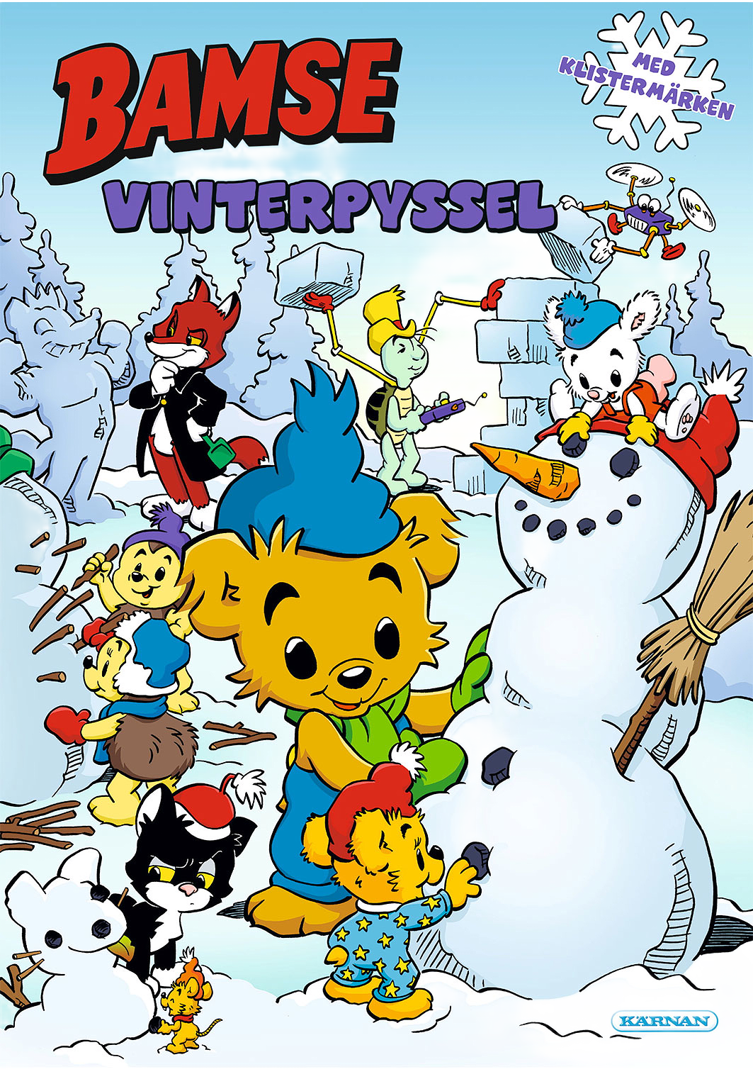 Pysselbok Bamse Vinterpyssel Med Klistermärken, från KÄRNAN.