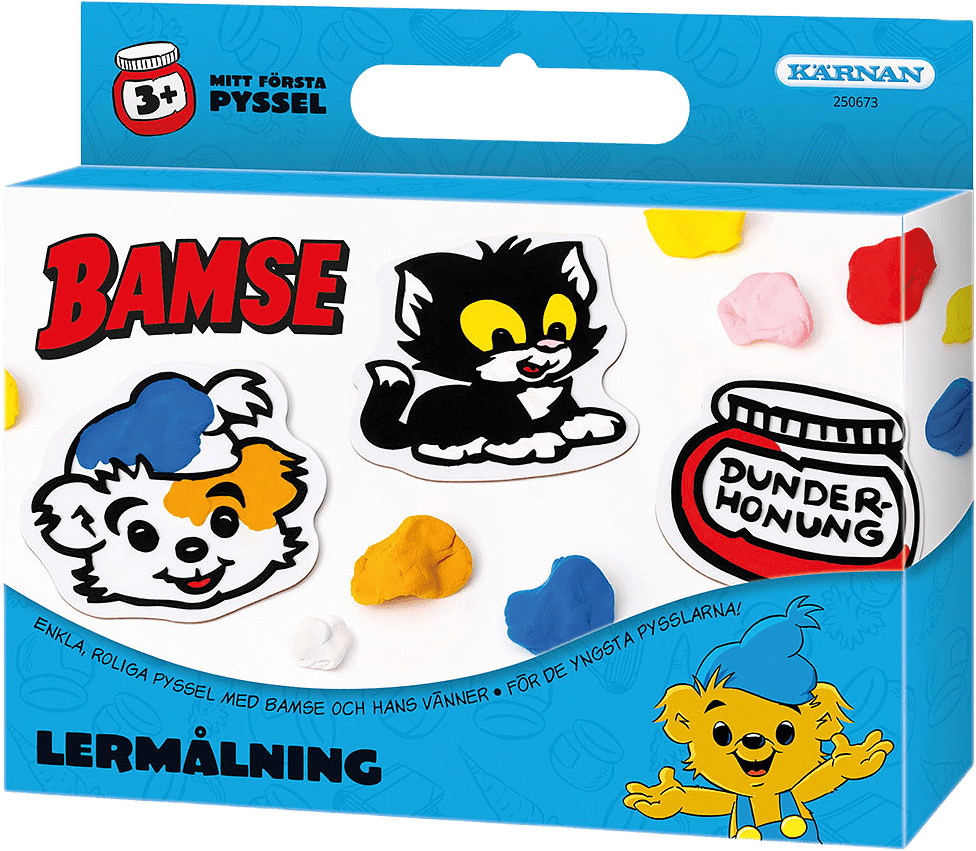 Kul Att Skapa Bamse Lermålning, från KÄRNAN.