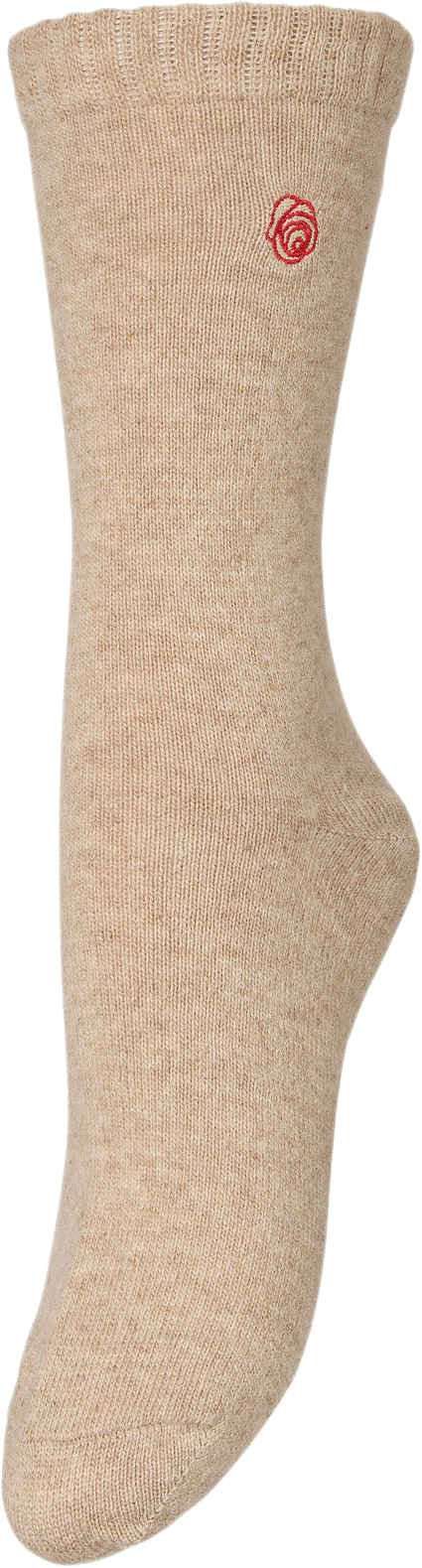Rosea Wola Sock, från Becksöndergaard, i färgen Beige Melange.