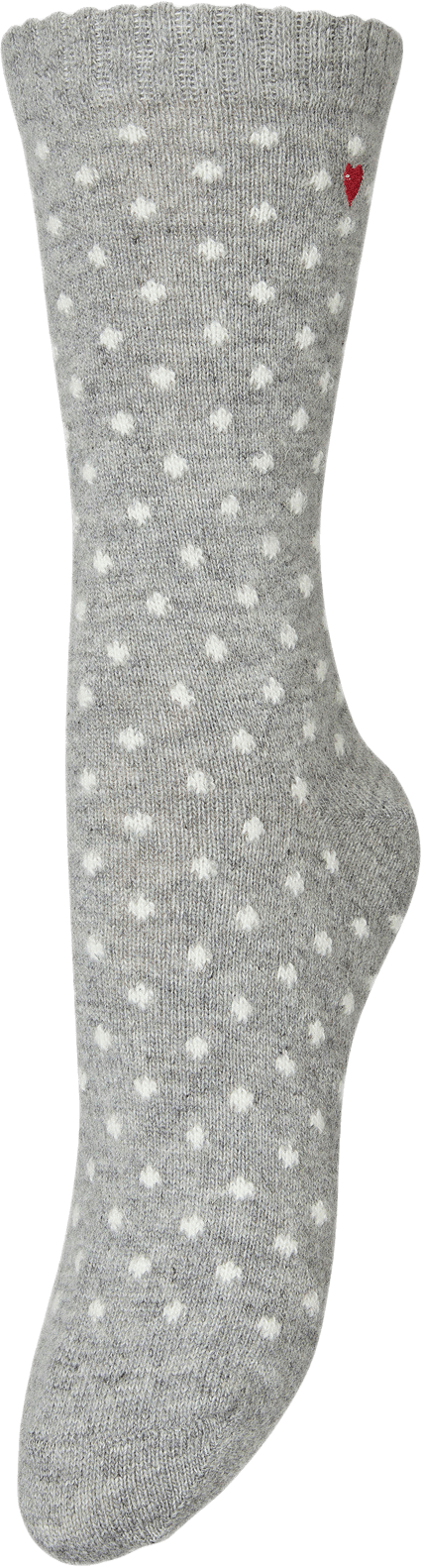 Dotted Wola Sock, från Becksöndergaard, i färgen Grey Melange.