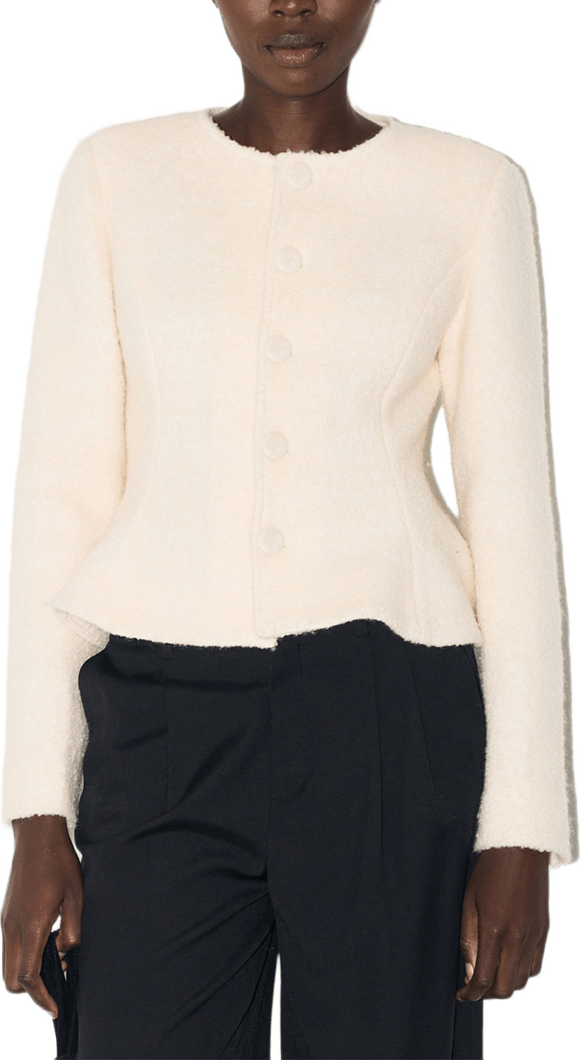 Issie Peplum Jacket, från Twist & Tango, i färgen Ivory.