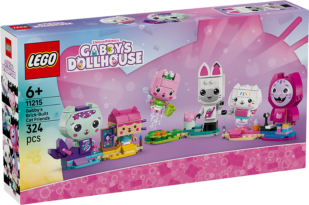 Gabby’s Dollhouse Gabbys klossbyggda kattvänner 11215, från LEGO, i färgen Multi.