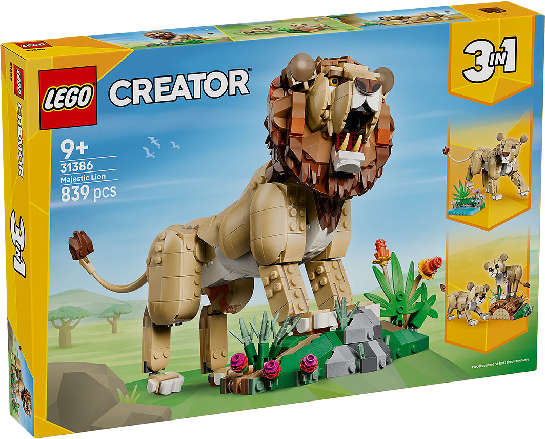 Creator 3-i-1 Vilda djur: Majestätiskt lejon Leksak 31386, från LEGO, i färgen Multi.