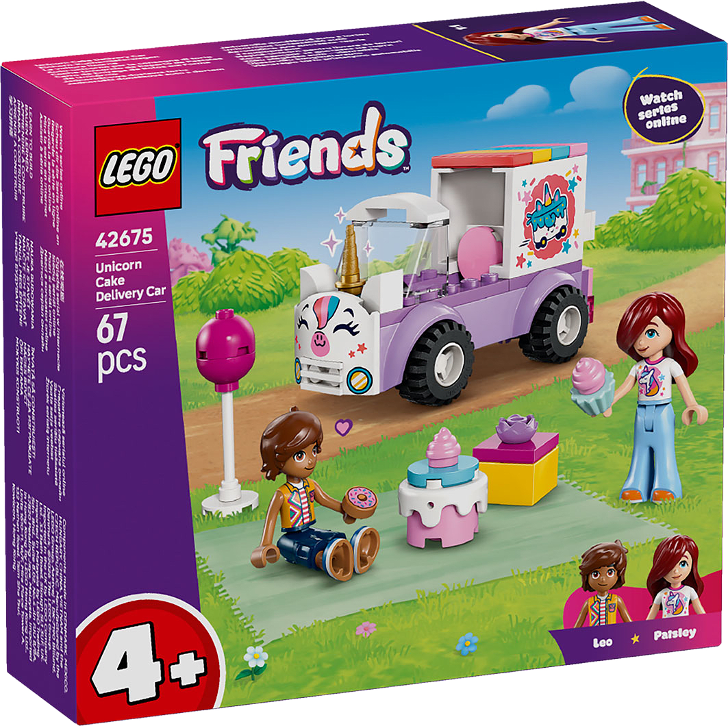 Friends Enhörningsbil för tårtleveranser Leksak 42675, från LEGO, i färgen Multi.