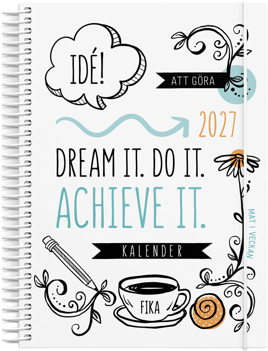 Kalender Doodle 2027, från Burde, i färgen Flerfärgad.