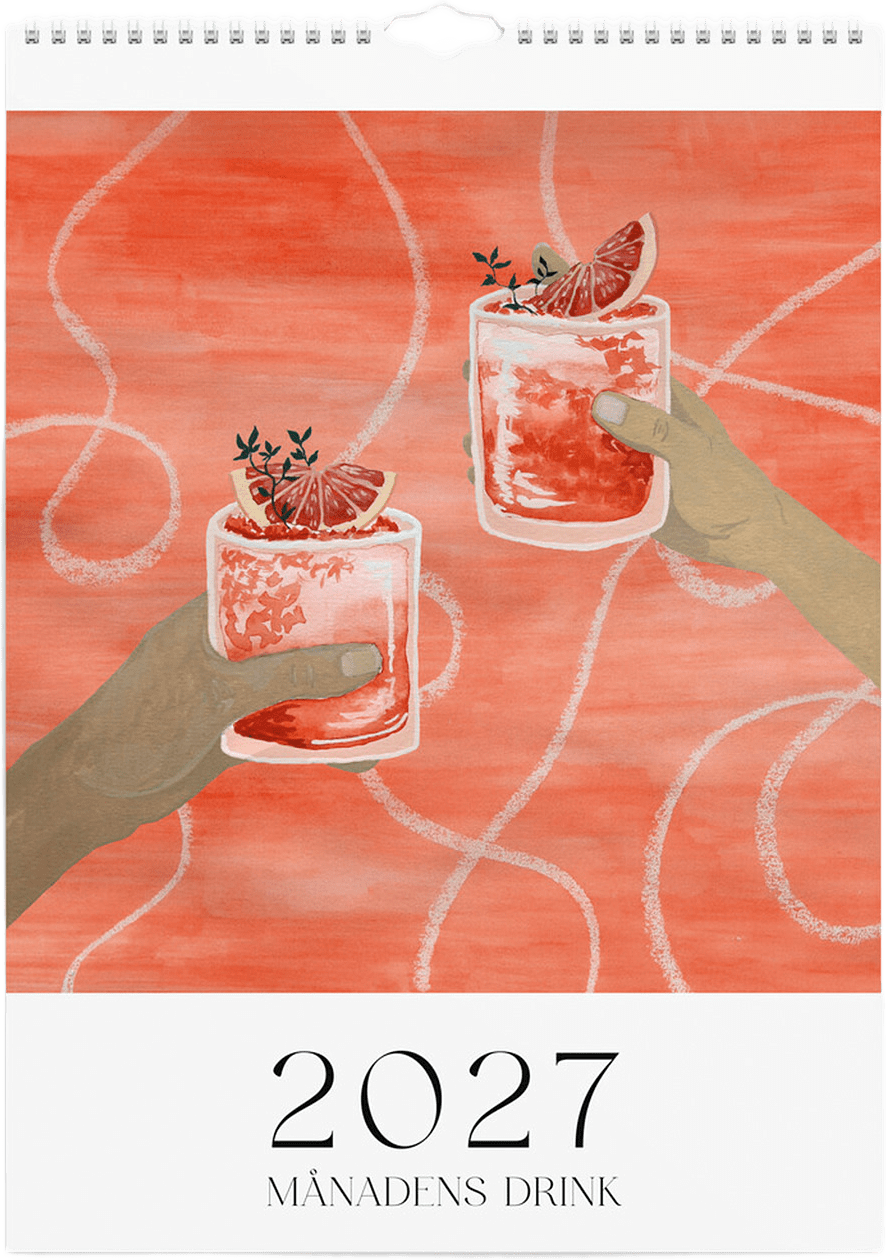 Väggkalender 2027 Posters Drinkar, från Burde, i färgen Flerfärgad.