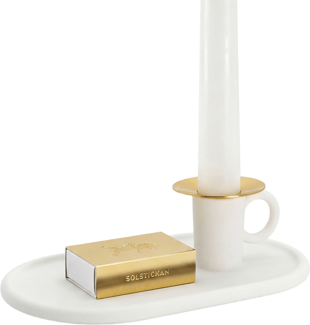 Kammarljusstake, från Solstickan Design, i färgen Vit.