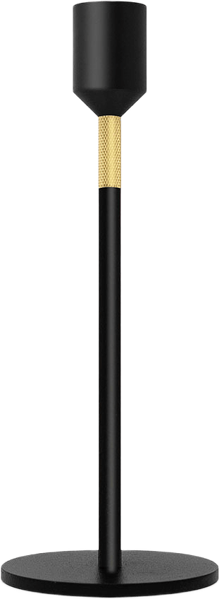 Ljusstake 19 cm, från Solstickan Design, i färgen Svart.