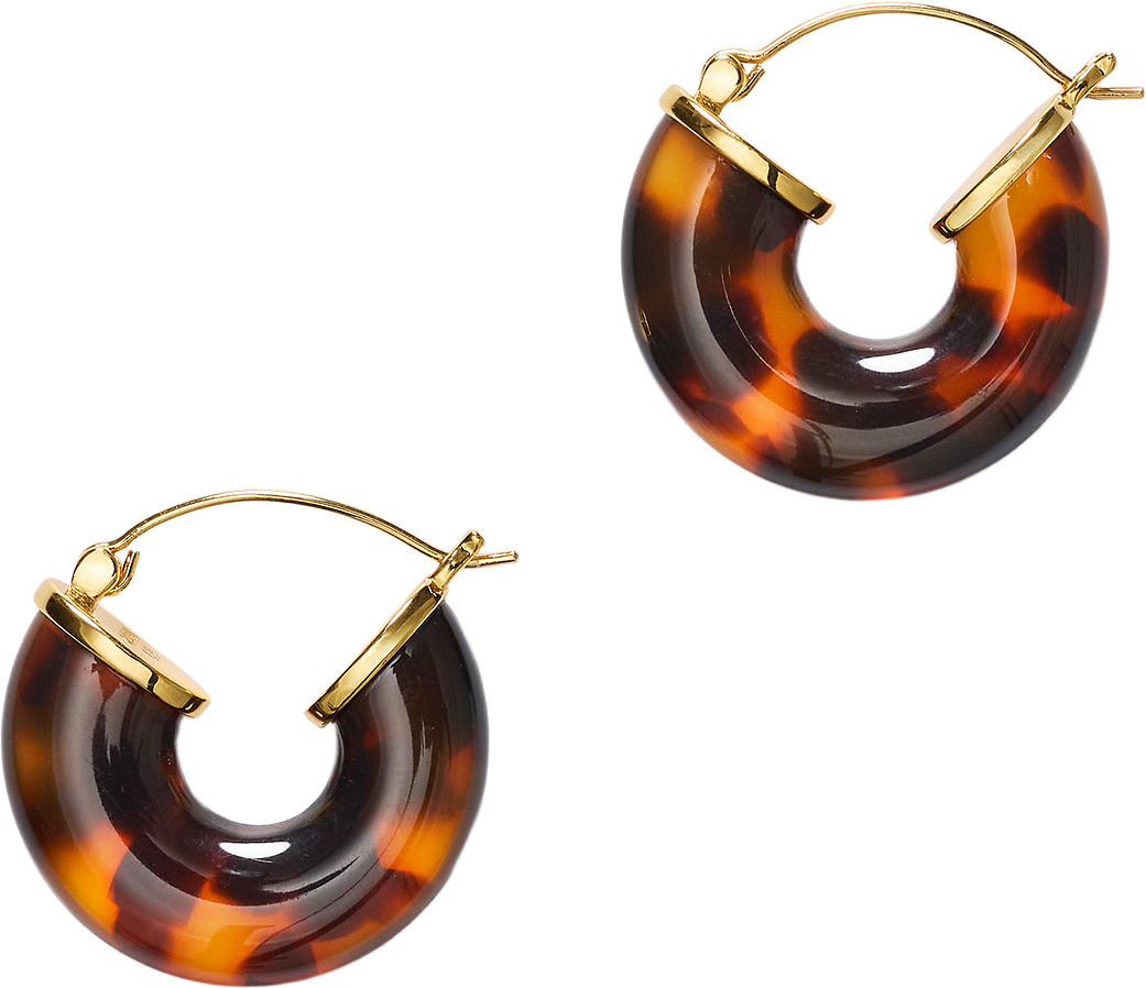 Big Swell Hoops, från Anni Lu, i färgen Golden Tortoise.
