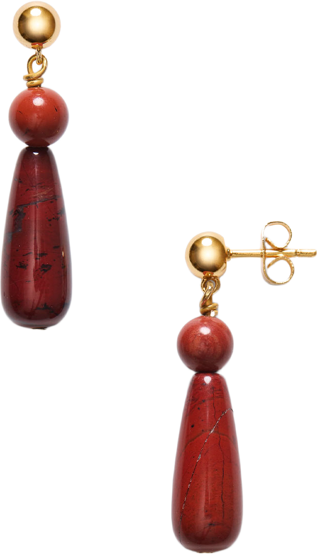 Hot Drops Earrrings, från Anni Lu, i färgen Red Jasper.