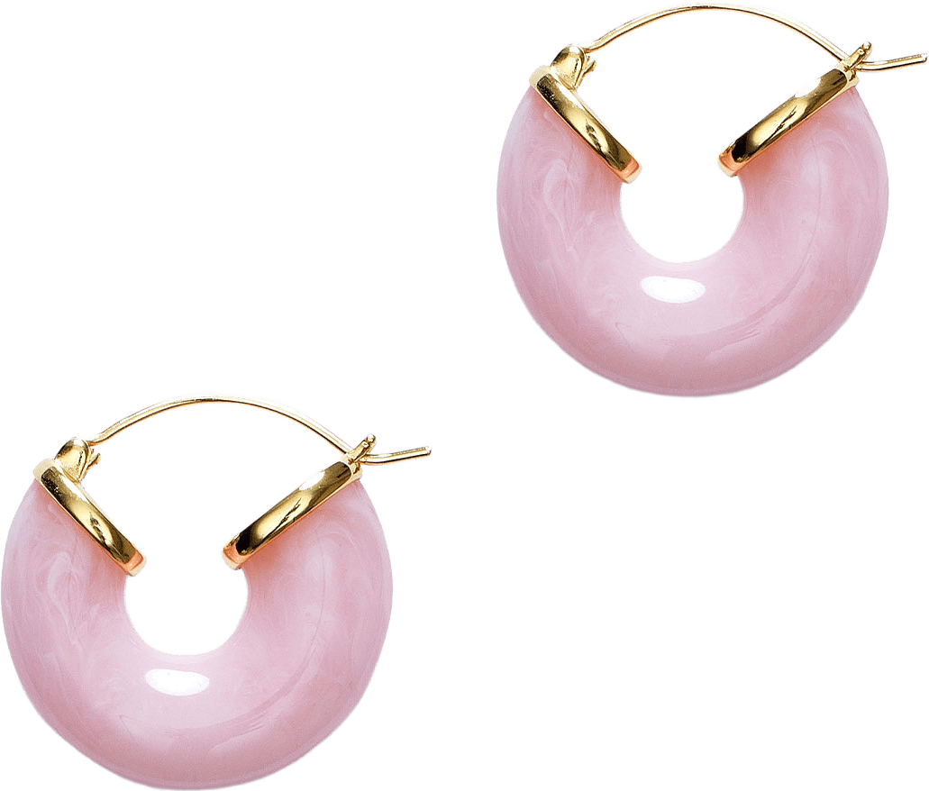 Big Swell Hoops, från Anni Lu, i färgen Rose Blush.