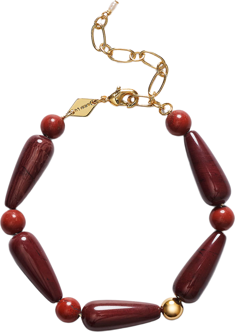 Hot Drops Bracelet, från Anni Lu, i färgen Red Jasper.