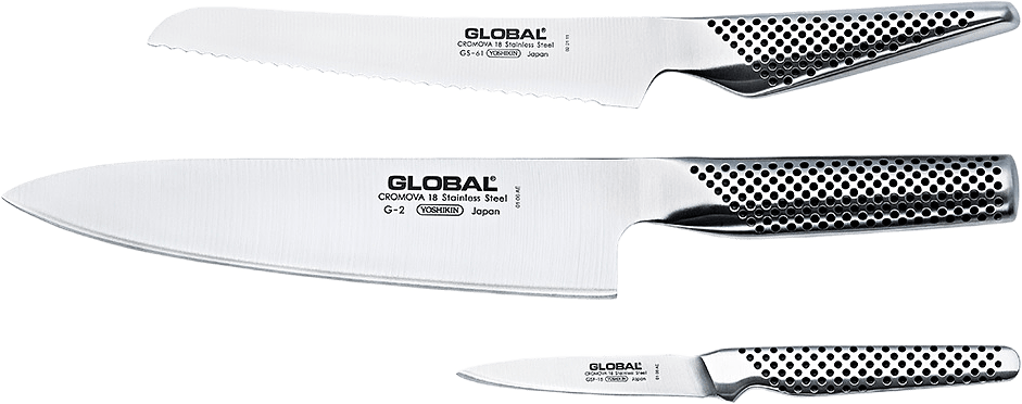 G-26115 Knivset, från Global, i färgen Rostfri.