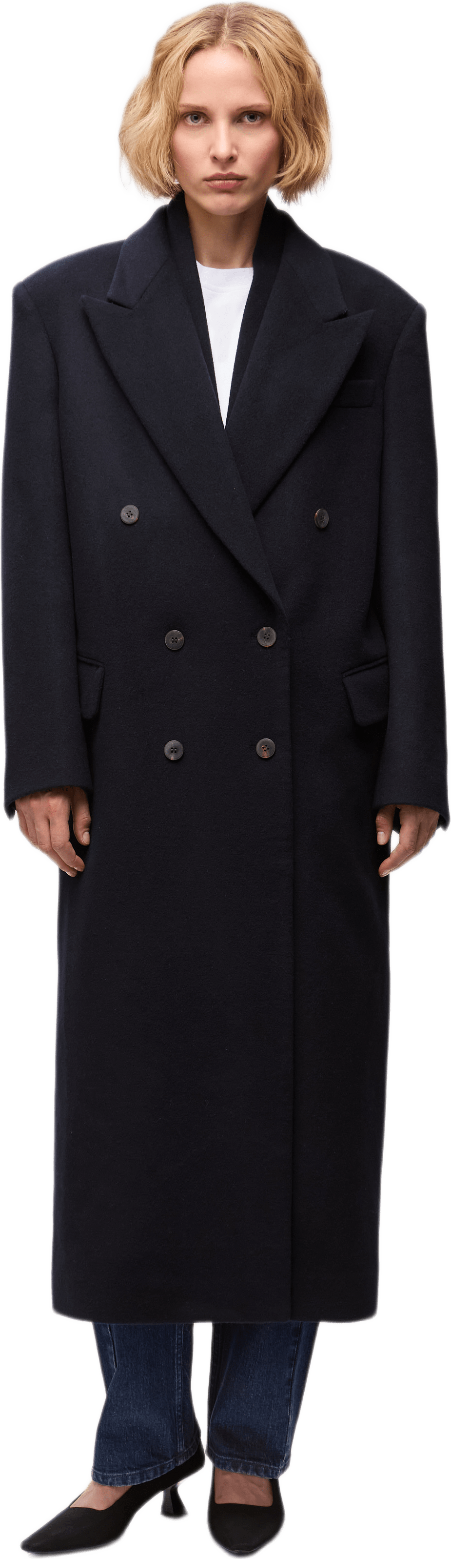 IOCirce Coat, från Ivy Oak, i färgen Midnight Blue.