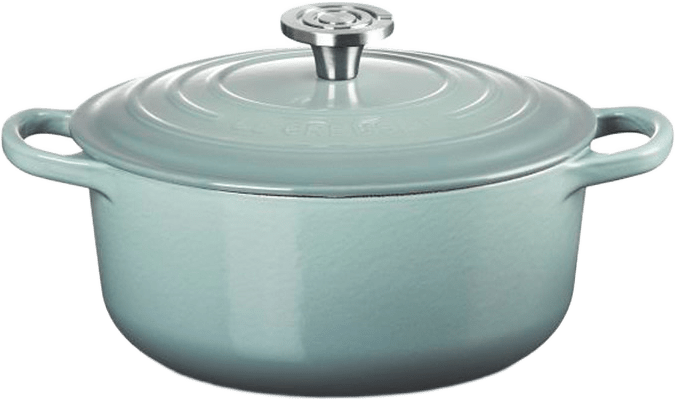 Signature gjutjärn rund gryta 20cm, från Le Creuset, i färgen Sea Salt.