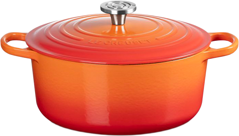 Signature gjutjärn rund gryta 28cm, från Le Creuset, i färgen Volcanic.
