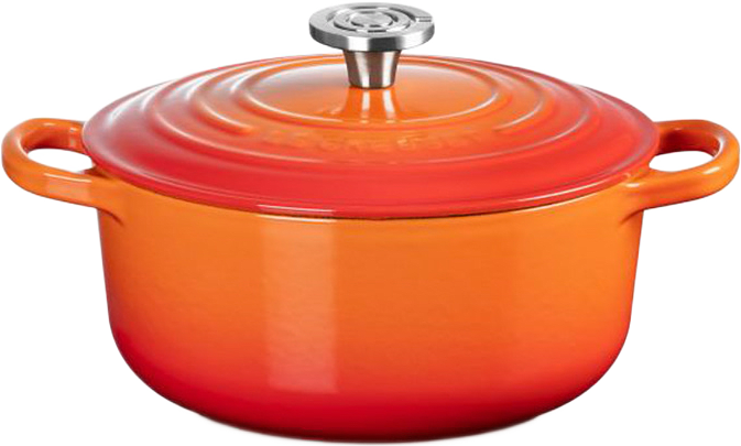 Signature gjutjärn rund gryta 20cm, från Le Creuset, i färgen Volcanic.