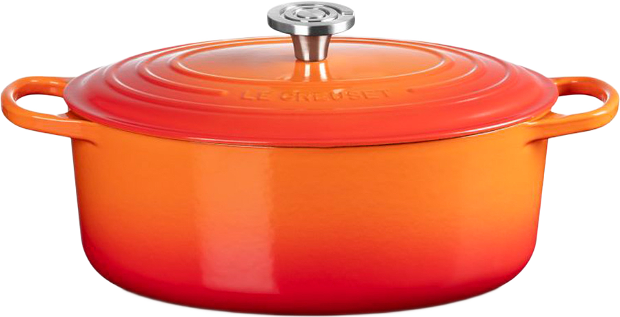Signature gjutjärn oval gryta 31cm, från Le Creuset, i färgen Volcanic.