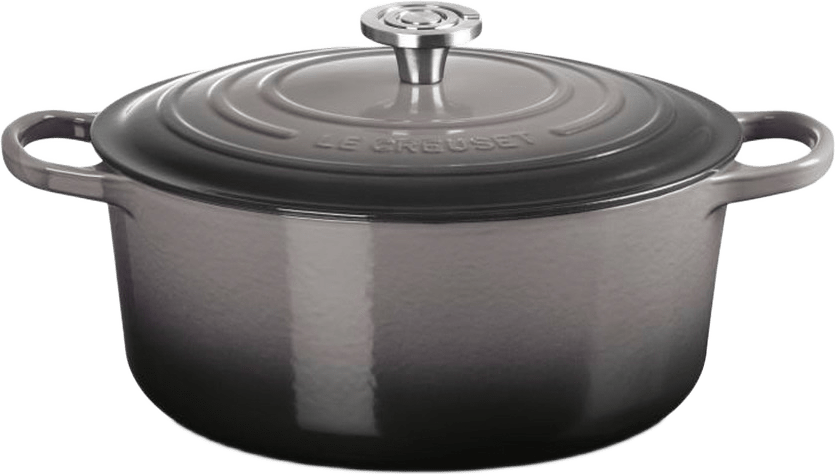 Signature gjutjärn rund gryta 28cm, från Le Creuset, i färgen Flint.