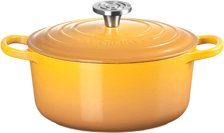 Signature gjutjärn rund gryta 24cm, från Le Creuset, i färgen Nectar.