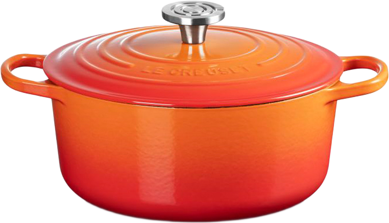 Signature gjutjärn rund gryta 26cm, från Le Creuset, i färgen Volcanic.