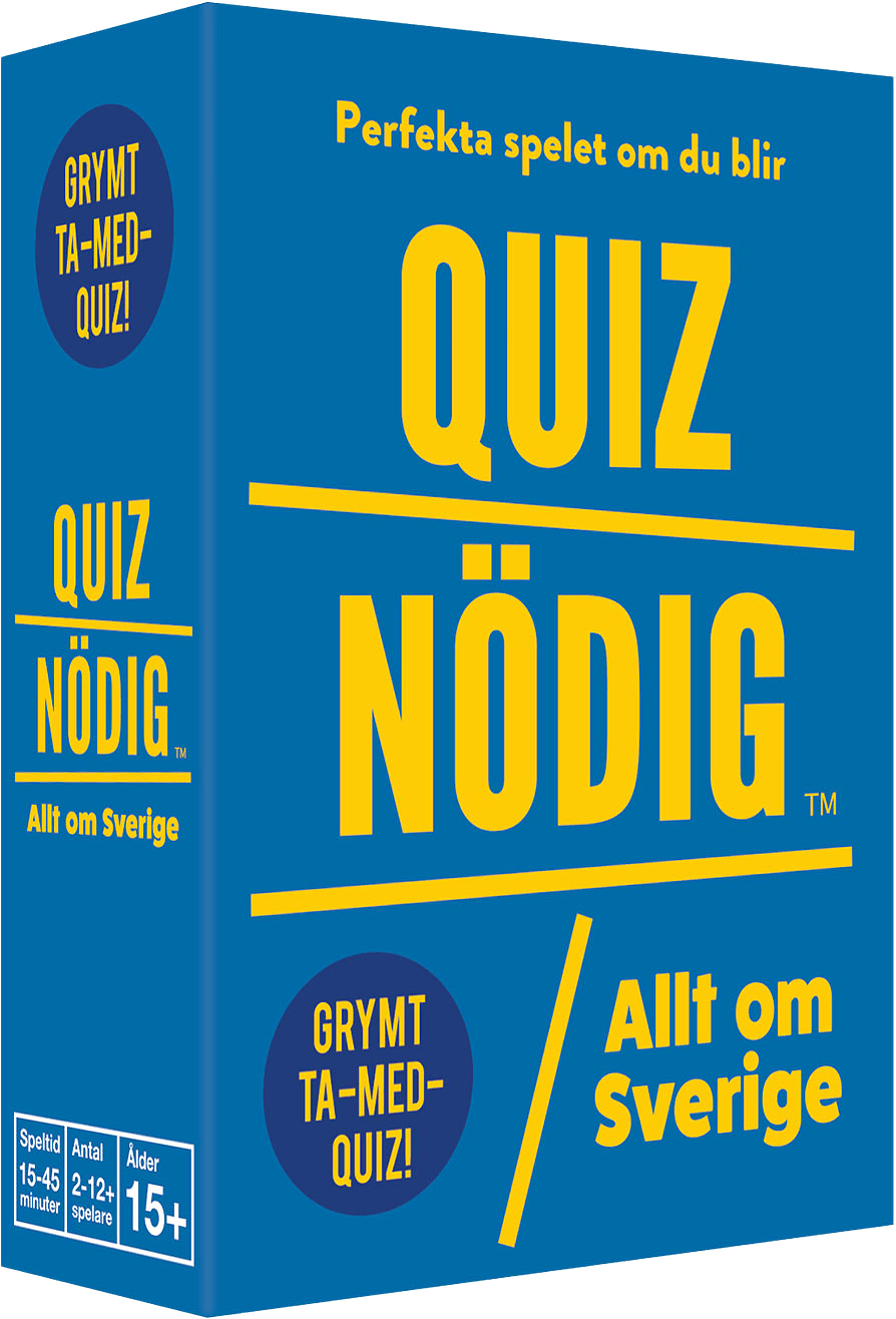Quiznödig - Allt om Sverige, från KYLSKÅPSPOESI, i färgen Blue.