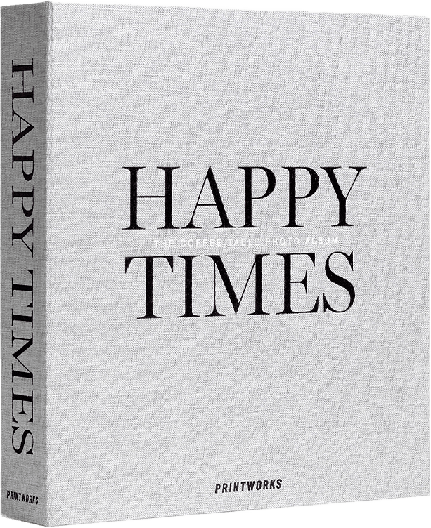Fotoalbum - Happy Times (S), från Printworks, i färgen Grey.
