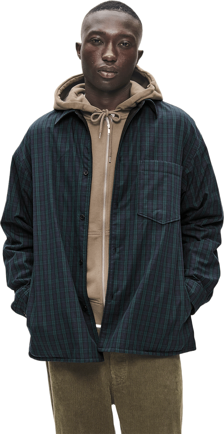 WWClay overshirt 25520, från Wood Wood, i färgen Ocean Cavern Check.