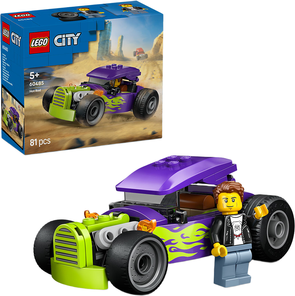 Hotrod Byggleksak med racerbil och minifigur 60485, från LEGO, i färgen Multi.