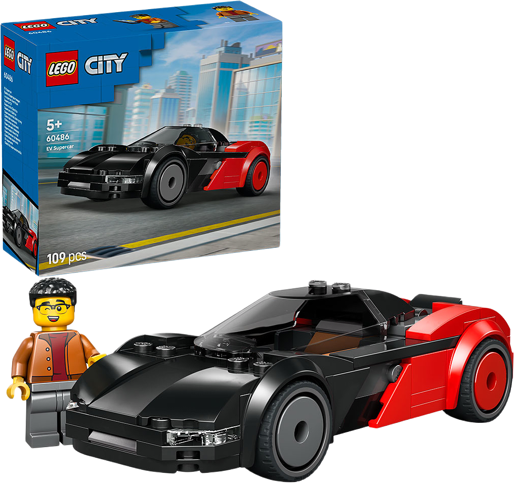 Elektrisk superbil – byggset med minifigur 60486, från LEGO, i färgen Multi.
