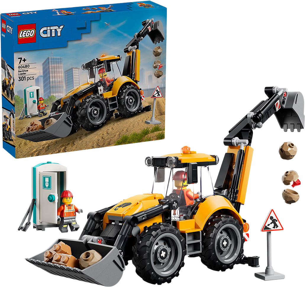 Gul grävmaskin – byggfordon 60480, från LEGO, i färgen Multi.