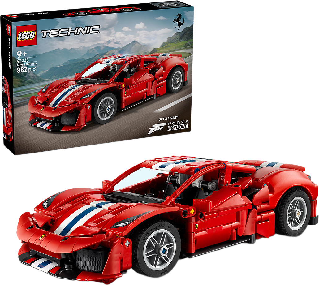 Technic™ Ferrari 488 Pista – bilbyggset 42235, från LEGO, i färgen Multi.