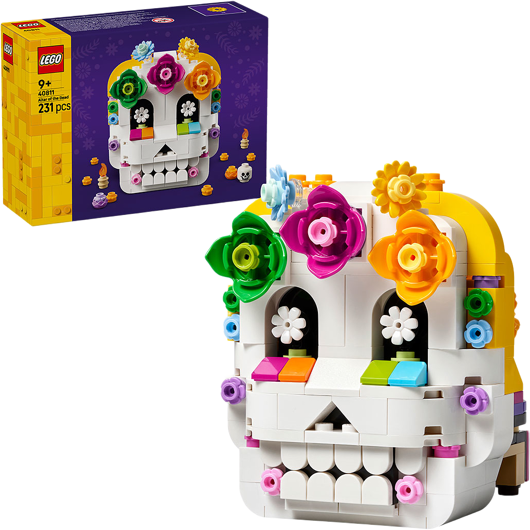 De dödas altare – Día de los Muertos-skalle 40811, från LEGO, i färgen Multi.