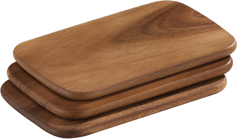 Frukostbräda i akacia 22 x 15 cm 3-pack Akacia, från Zassenhaus, i färgen Akacia.