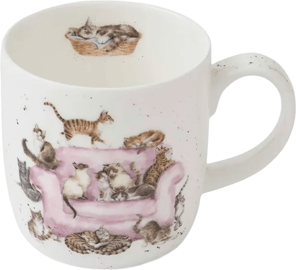 Mugg Cattitude katt 31cl, från Wrendale, i färgen Multi.