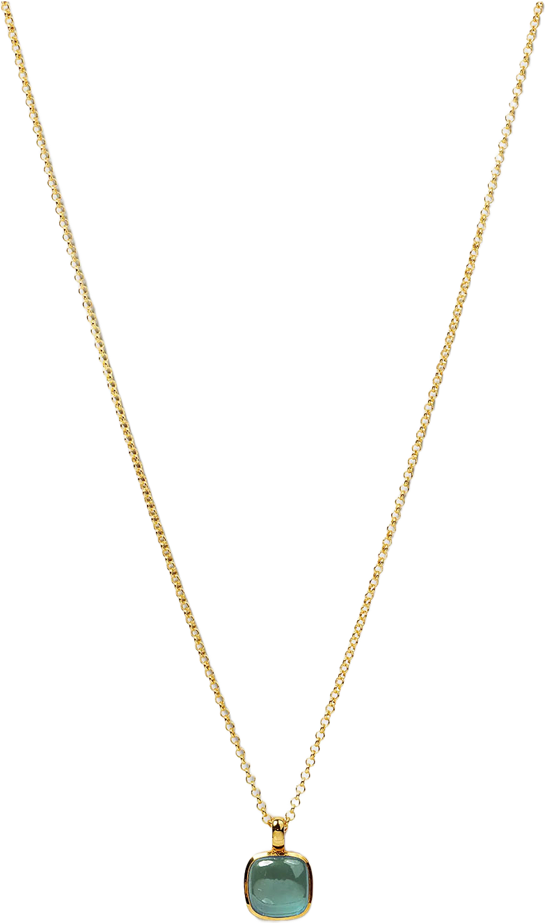 Lumera Necklace, från Syster P, i färgen Gold/Teal Fluorite.