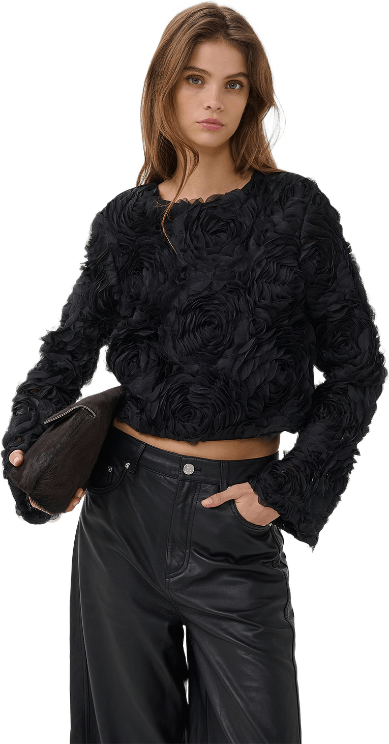 GZingrida blouse, från Gestuz, i färgen Black.
