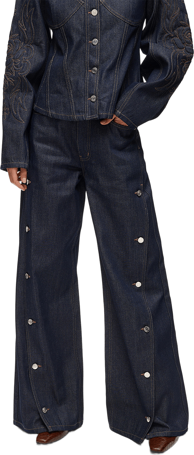 GZthenna HW wide jeans, från Gestuz, i färgen Dark Blue Unwashed.