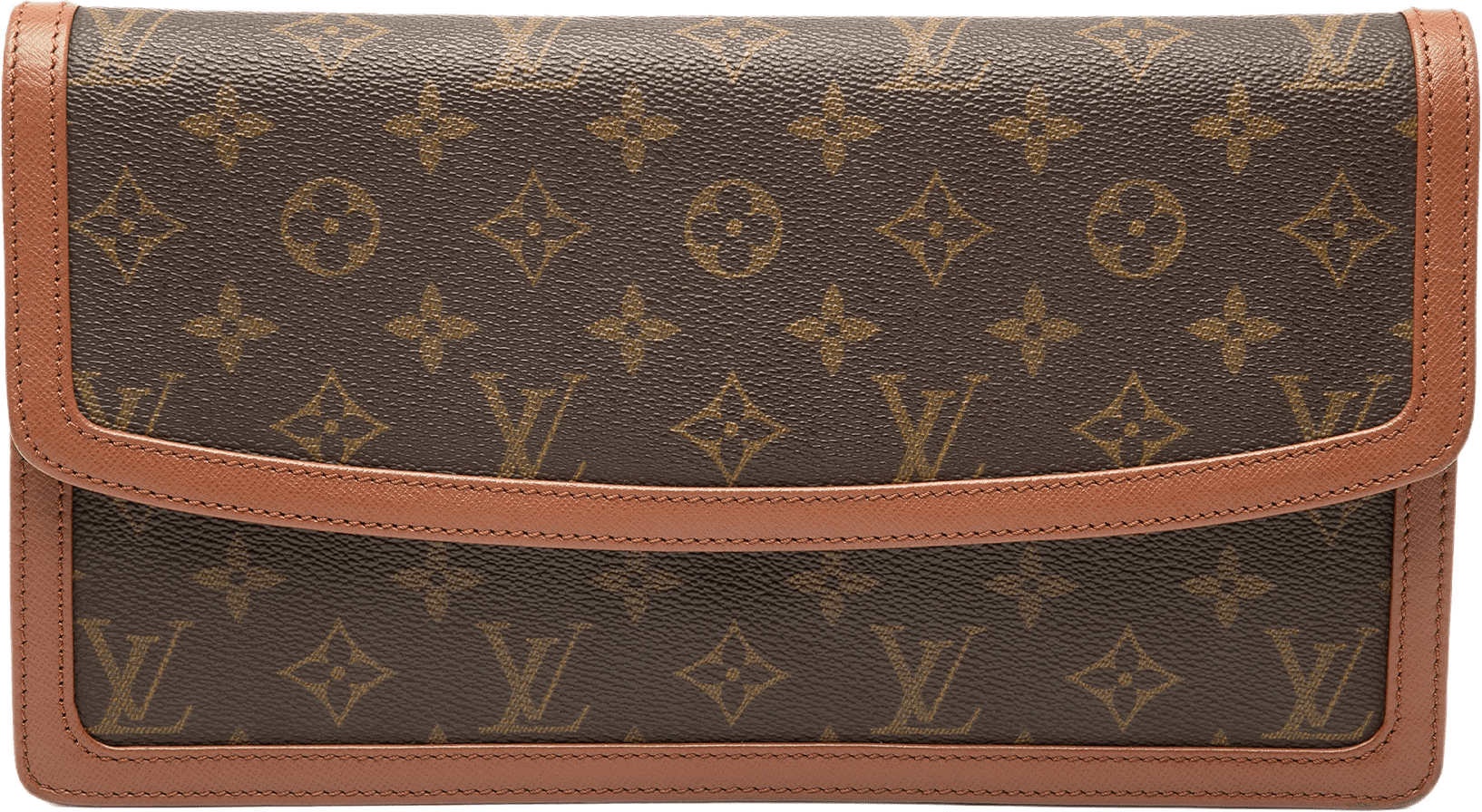 Louis Vuitton Monogram Pochette Dame Gm, från Luxclusif, i färgen brown.