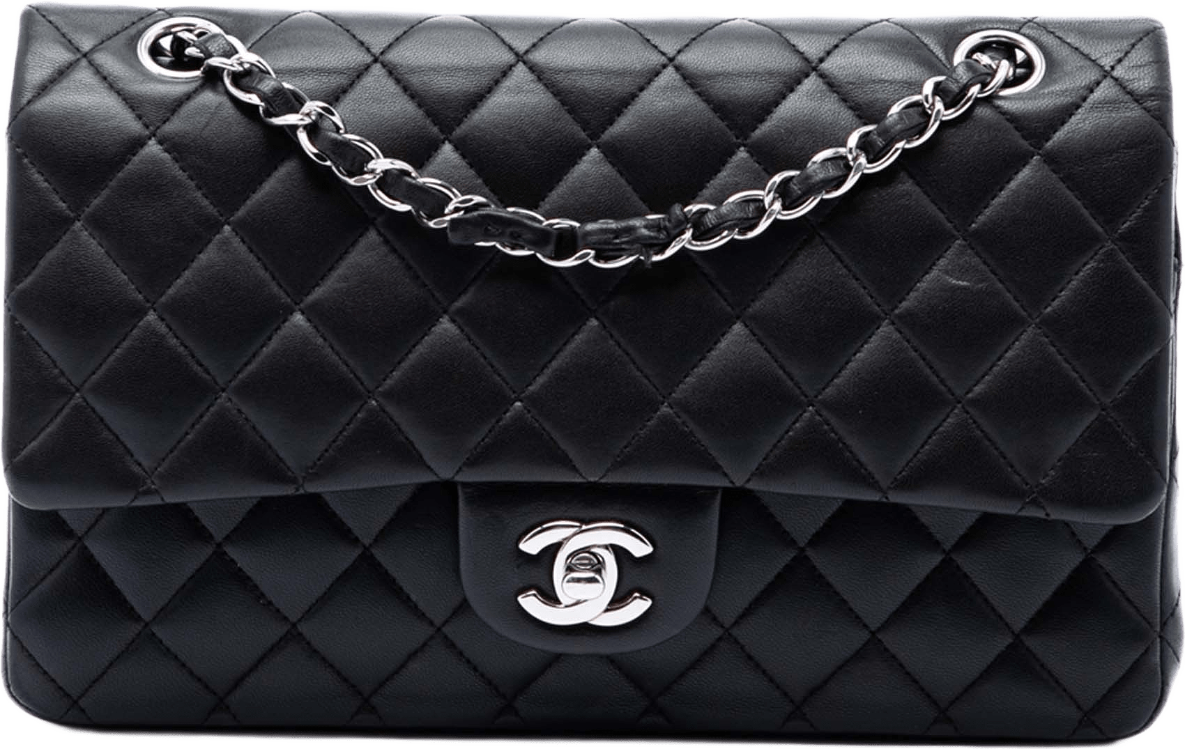 Chanel Medium Classic Lambskin Double Flap, från Luxclusif, i färgen svart.