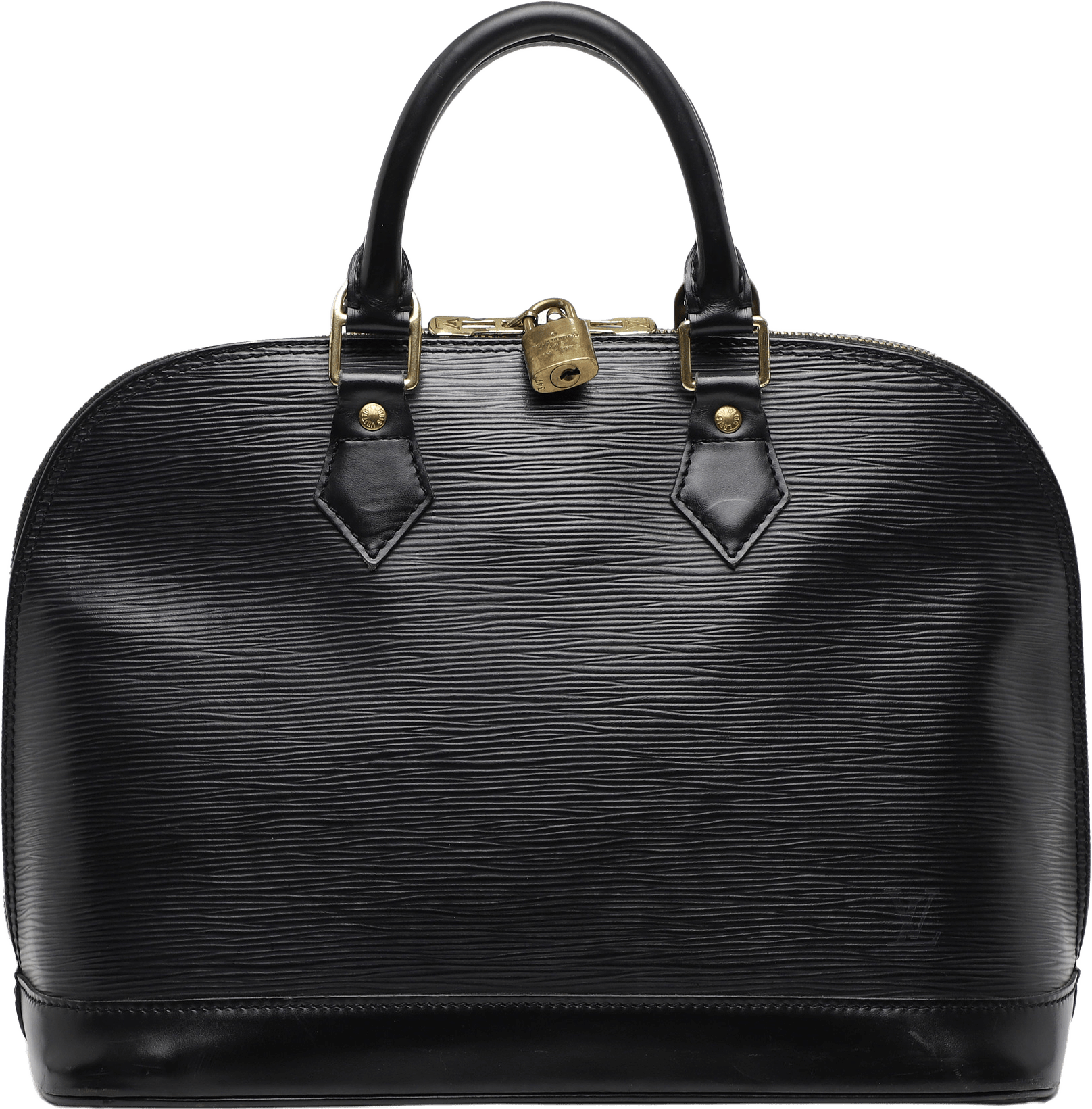 Louis Vuitton Epi Alma Pm, från Luxclusif, i färgen black.