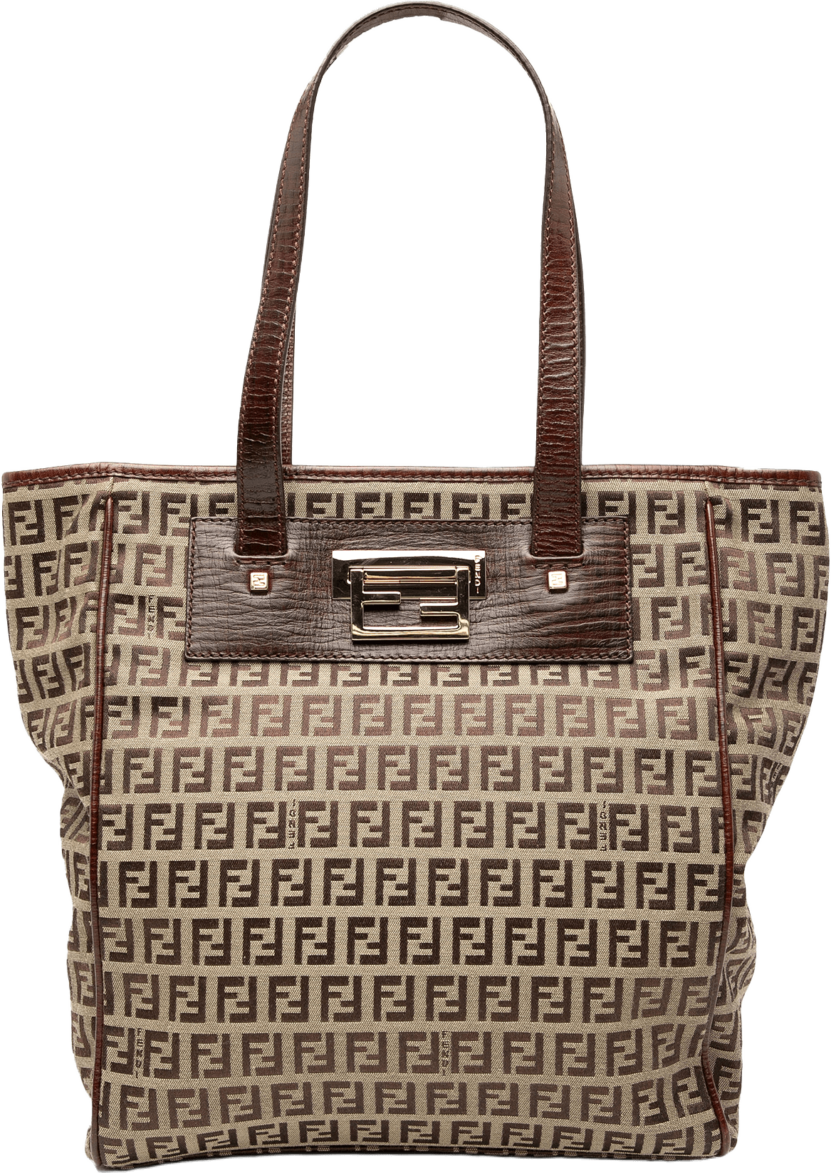 Fendi Zucchino Canvas Tote, från Luxclusif, i färgen brown.