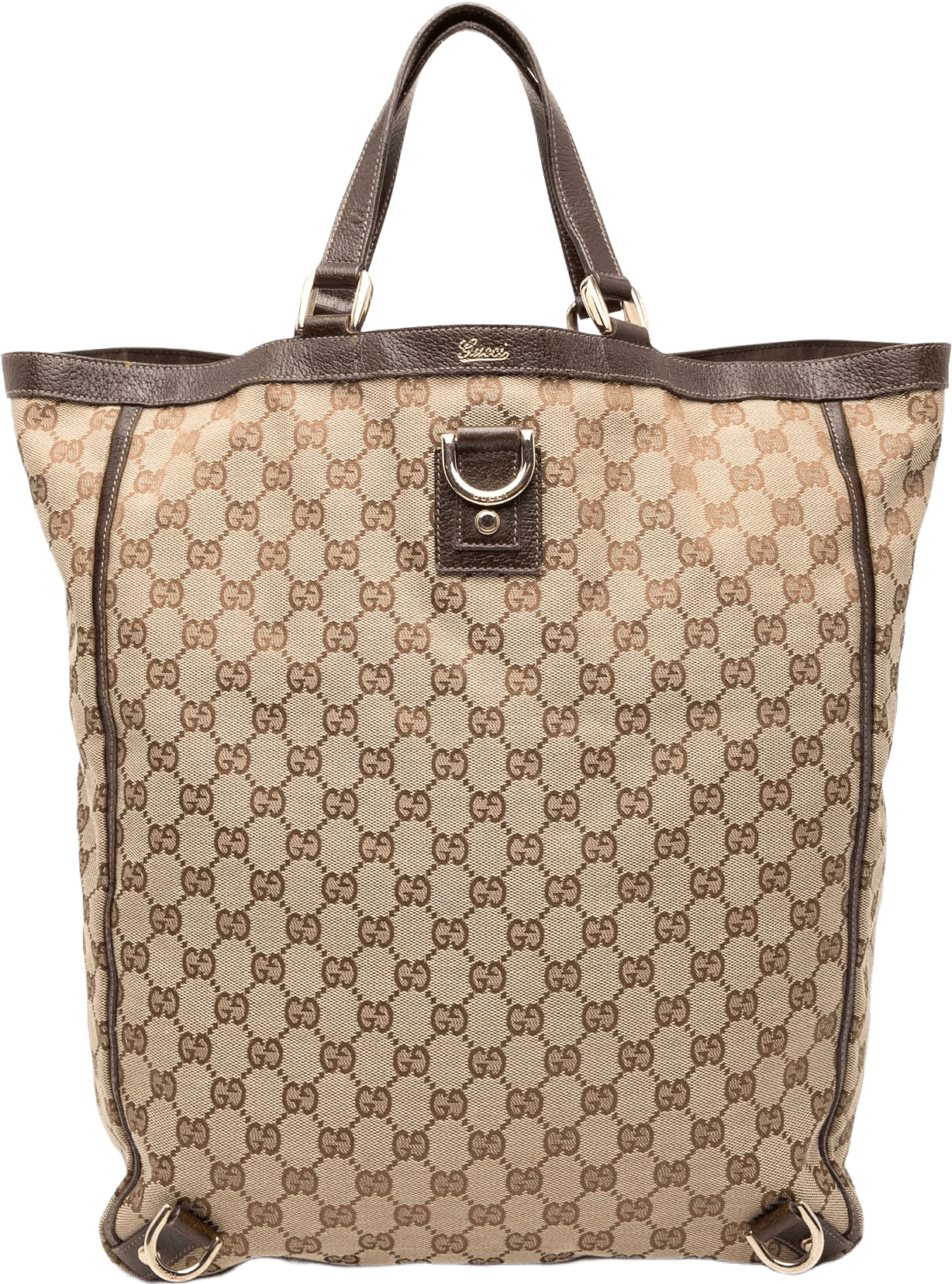 Gucci Gg Canvas Abbey D Ring Tote, från Luxclusif, i färgen beige.