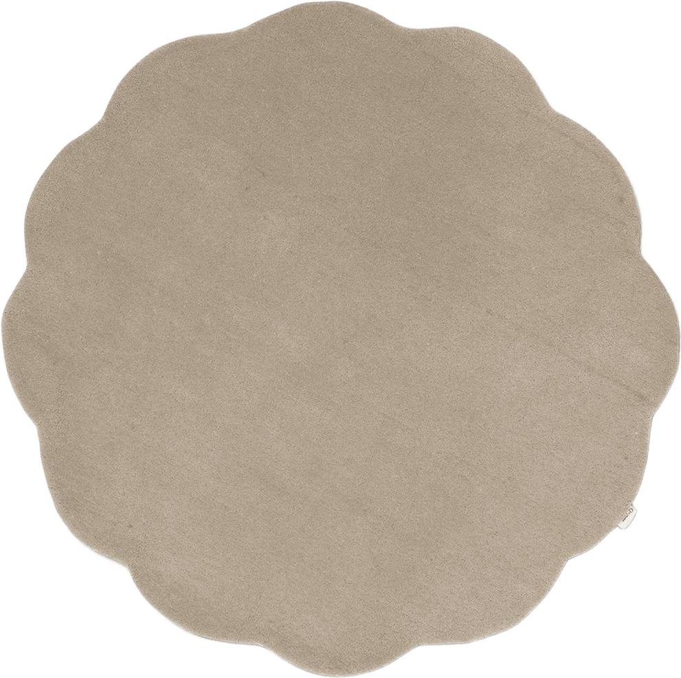 Matta Shell Rund 120cm, från Classic Collection, i färgen beige.