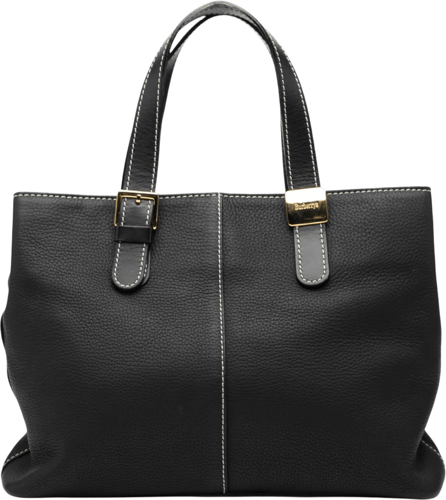 Burberry Leather Tote, från Luxclusif, i färgen black.