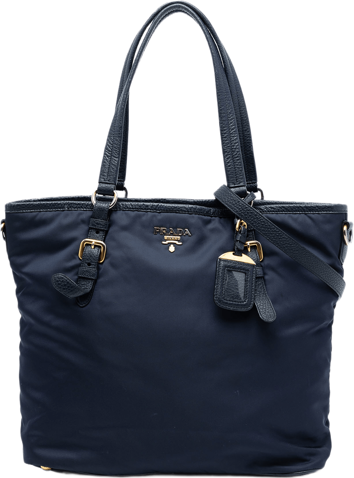 Prada Tessuto Satchel, från Luxclusif, i färgen navy.
