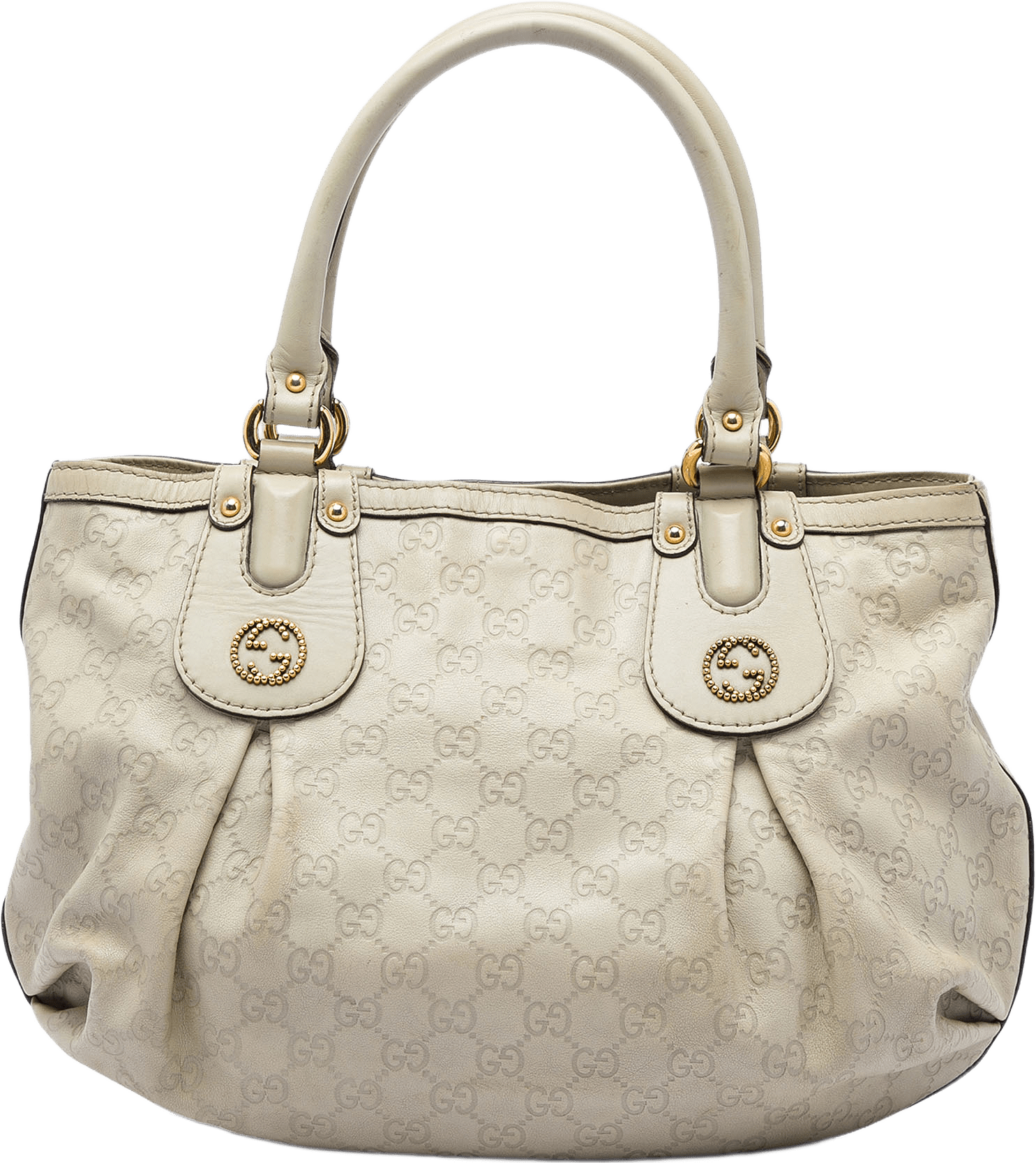 Gucci Guccissima Scarlett Tote, från Luxclusif, i färgen vit.