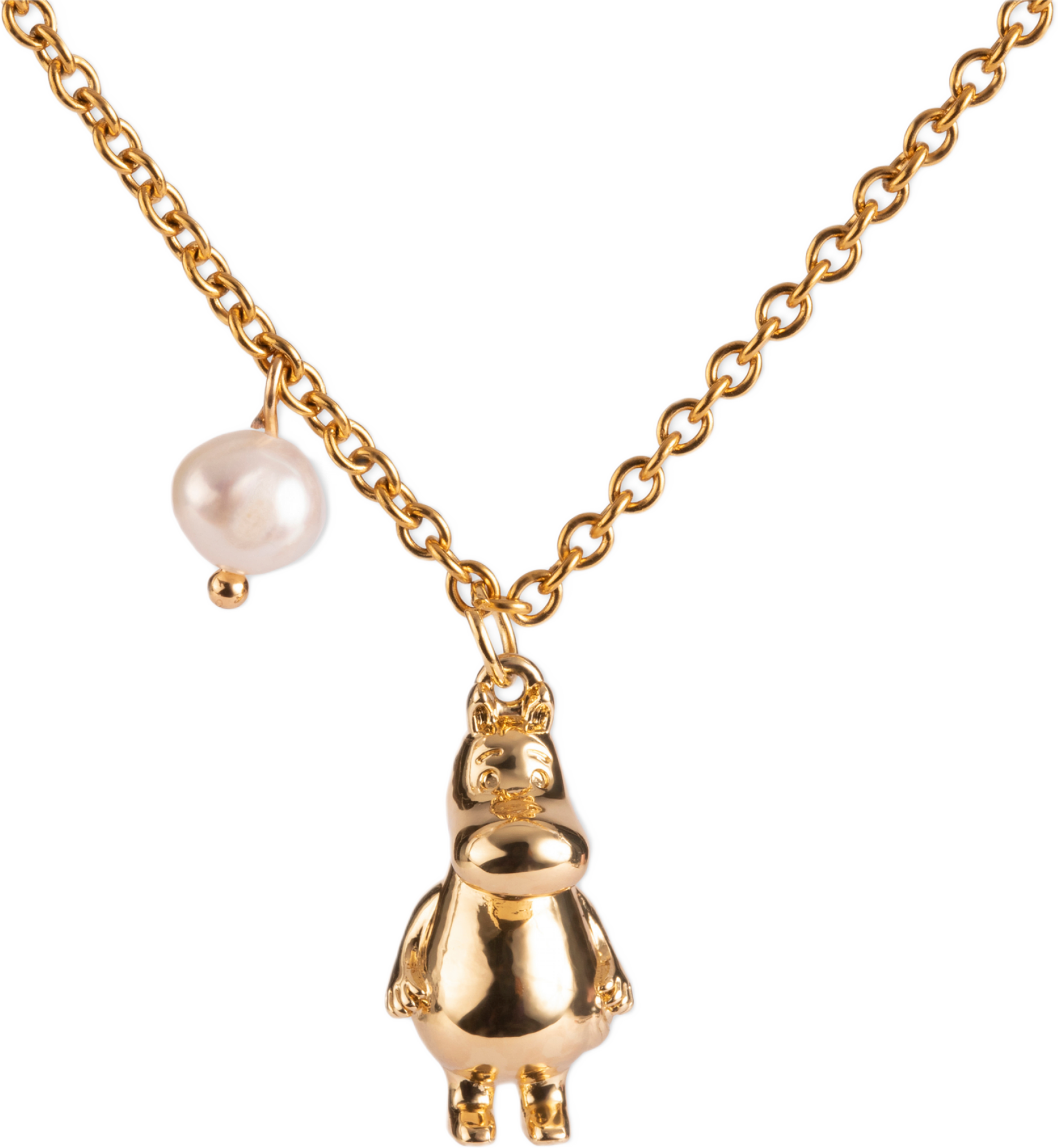 Moomin Kids Pendant Halsband, från pfgSTOCKHOLM, i färgen white/gold.