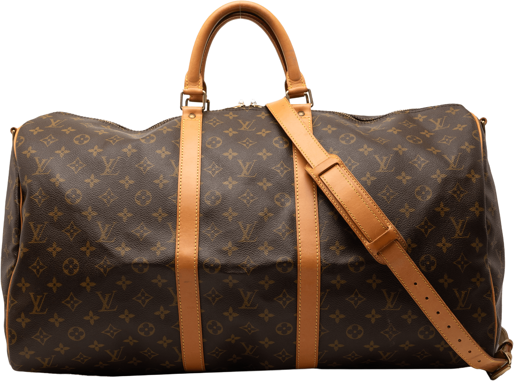 Louis Vuitton Monogram Keepall Bandouliere 55, från Luxclusif, i färgen brown.