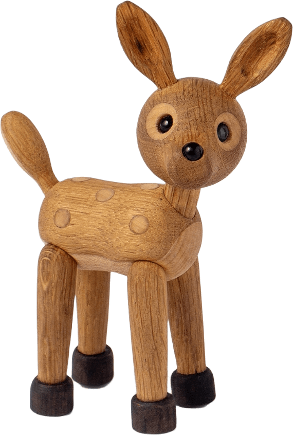 Spot Rådjur Baby Trädekoration 12,7 Cm Ek/lönn